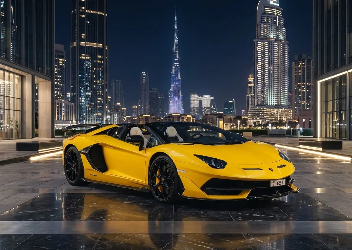 Rent Lamborghini Aventador SVJ Roadster in Dubai