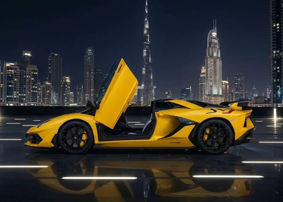 Rent Lamborghini Aventador SVJ Roadster in Dubai1