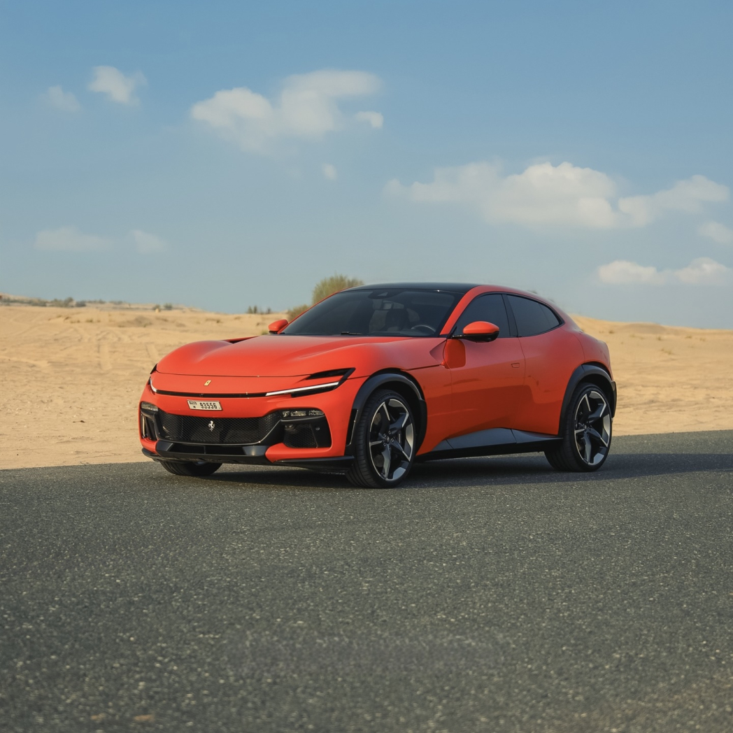 Rent Ferrari Purosangue Orange in Dubai
