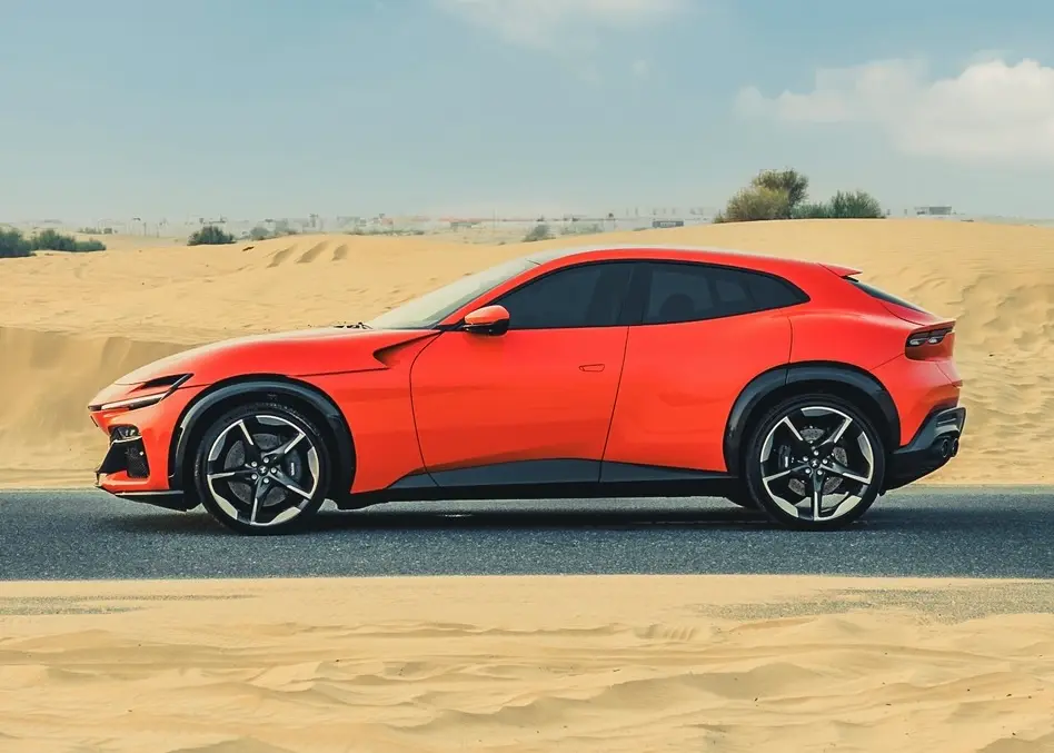 Rent Ferrari Purosangue Orange in Dubai