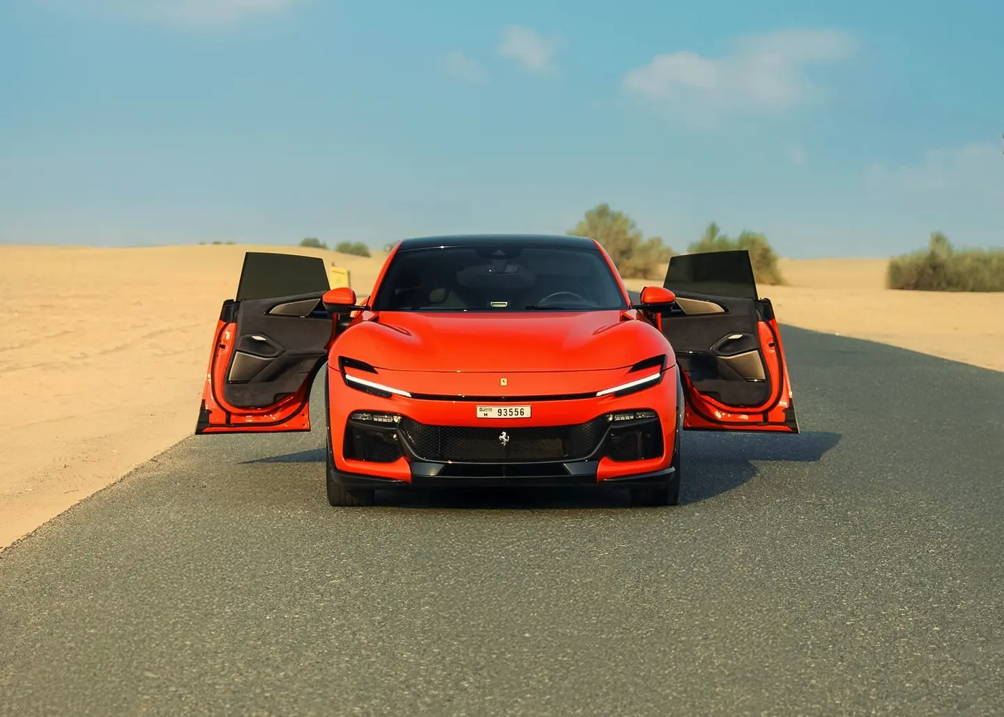 Rent Ferrari Purosangue Orange in Dubai