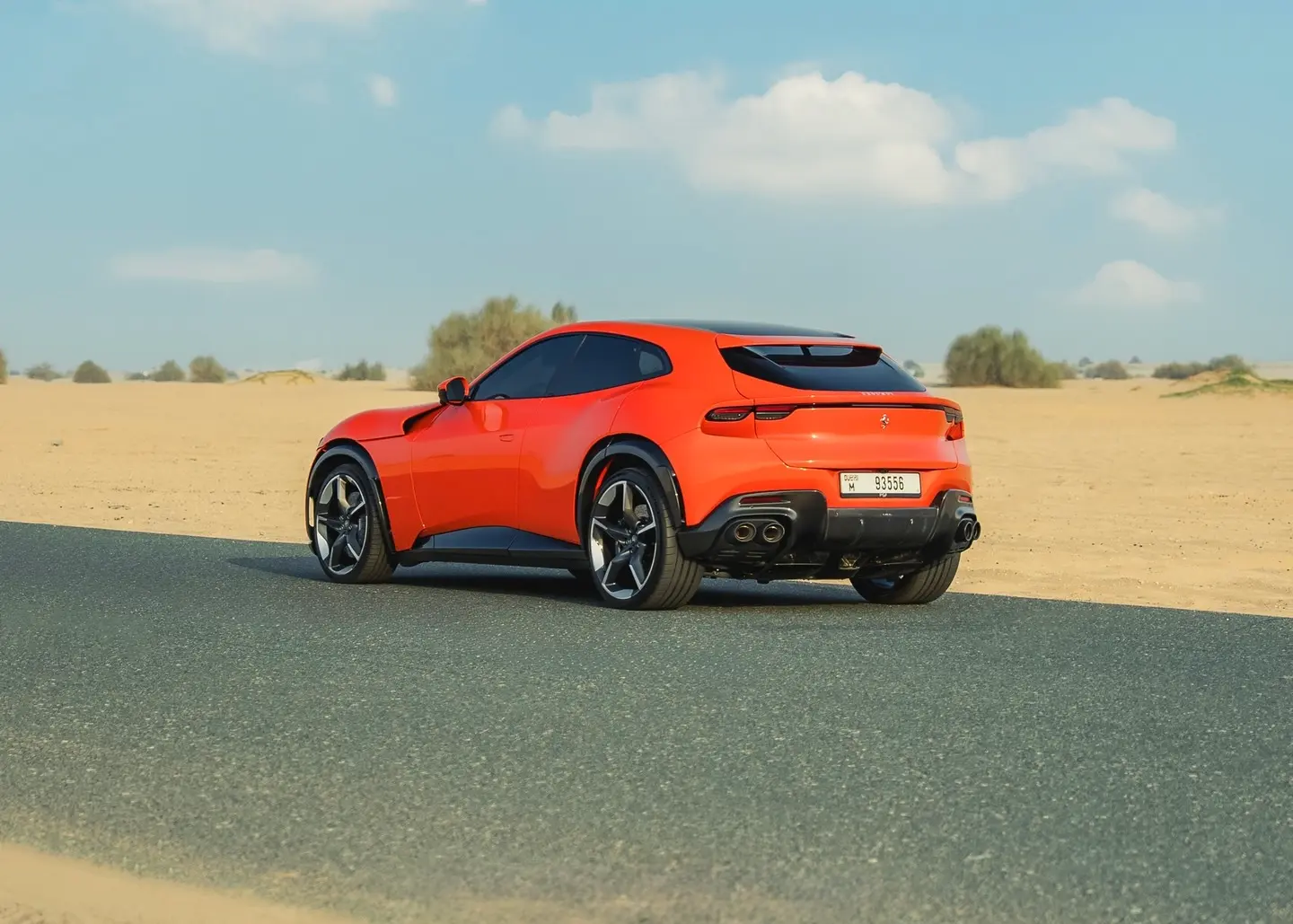 Rent Ferrari Purosangue Orange in Dubai