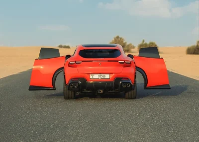 Rent Ferrari Purosangue Orange in Dubai
