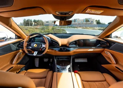 Rent Ferrari Purosangue White in Dubai