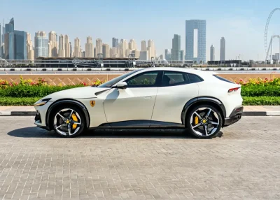 Rent Ferrari Purosangue White in Dubai