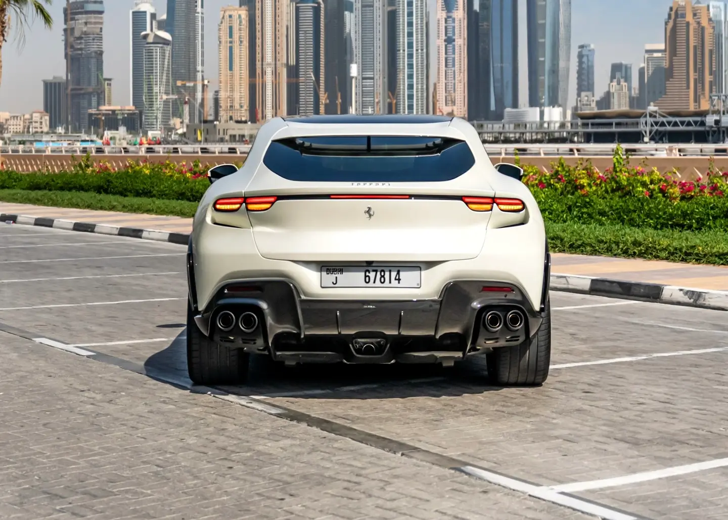 Rent Ferrari Purosangue White in Dubai