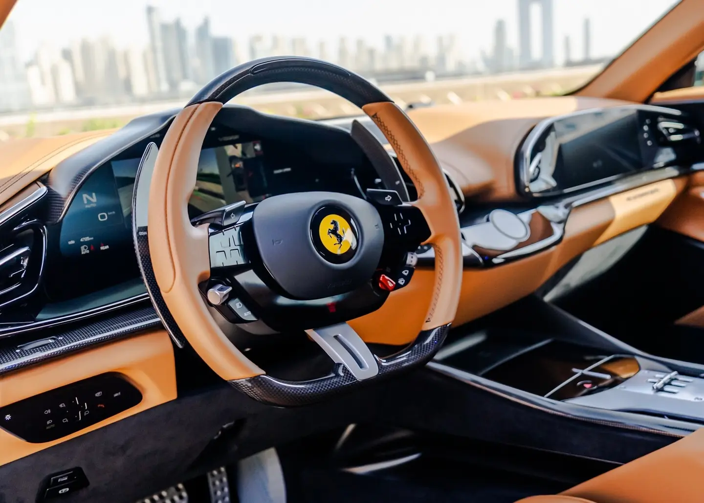 Rent Ferrari Purosangue White in Dubai