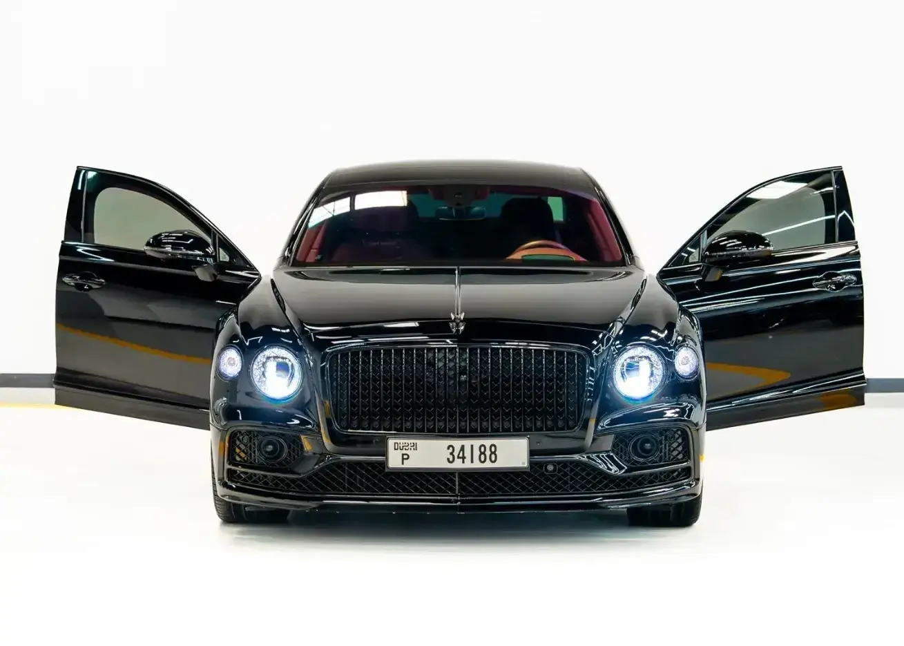 Black Bentley Flying Spur Rental Dubai