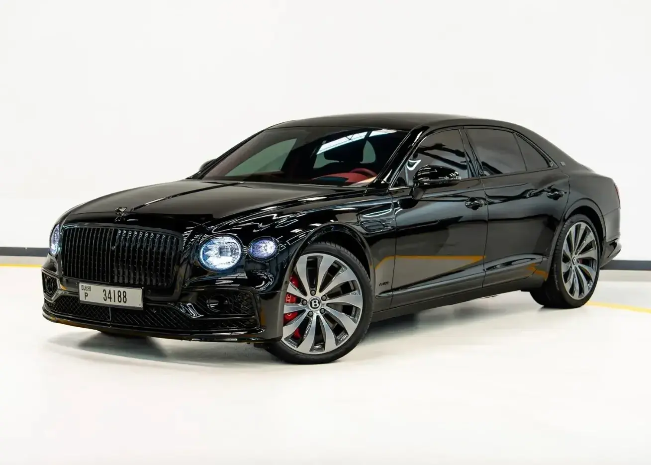 Black Bentley Flying Spur Rental Dubai