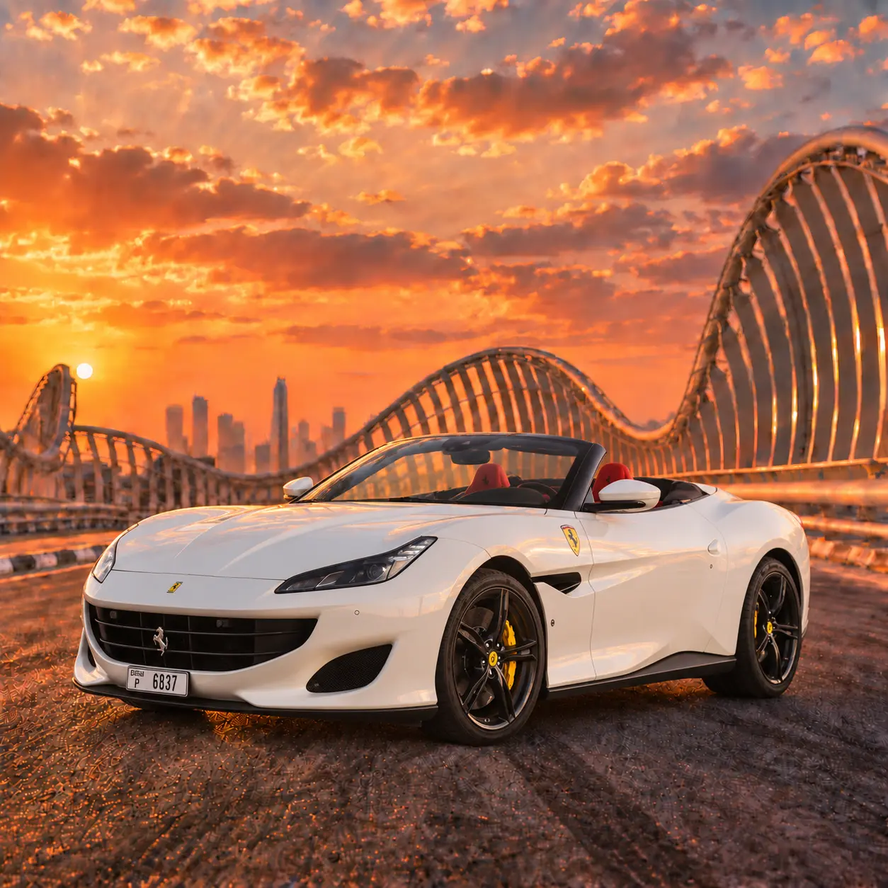 Ferrari Portofino White Rental in Dubai