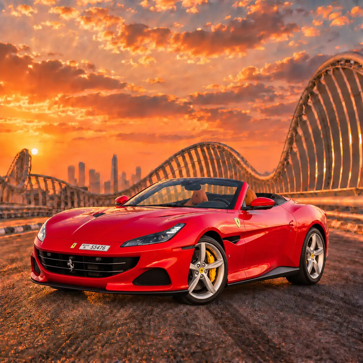 Ferrari Portofino Red Rental in Dubai