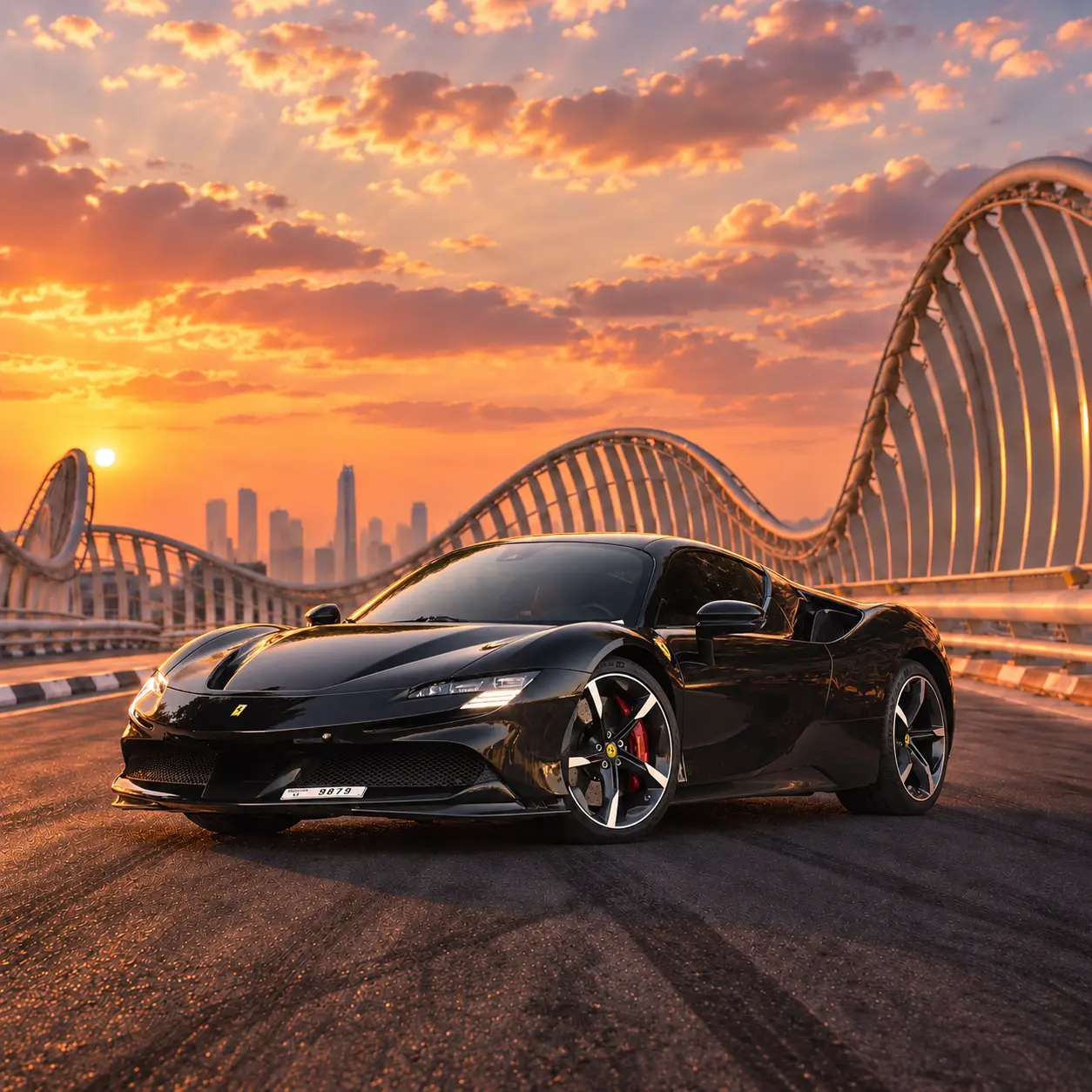 Ferrari SF90 Stradale Black Rental in Dubai