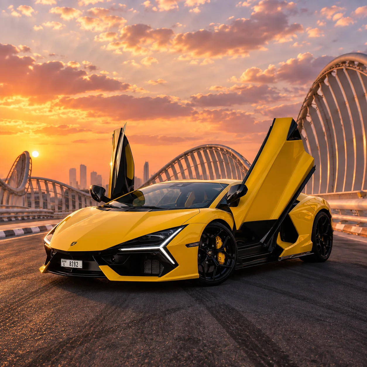 Lamborghini Revuelto Yellow rental in Dubai