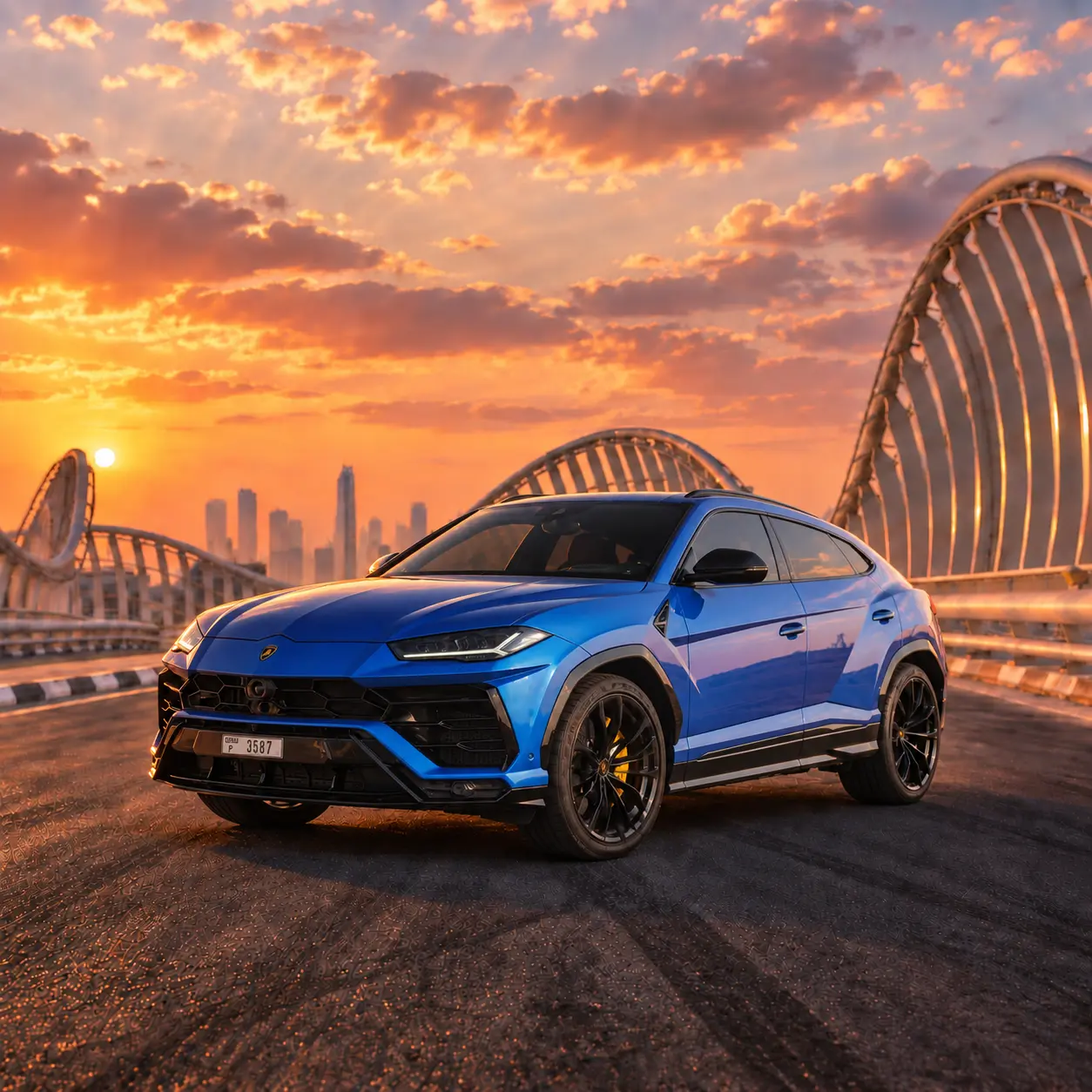 Lamborghini Urus Blue rental in Dubai