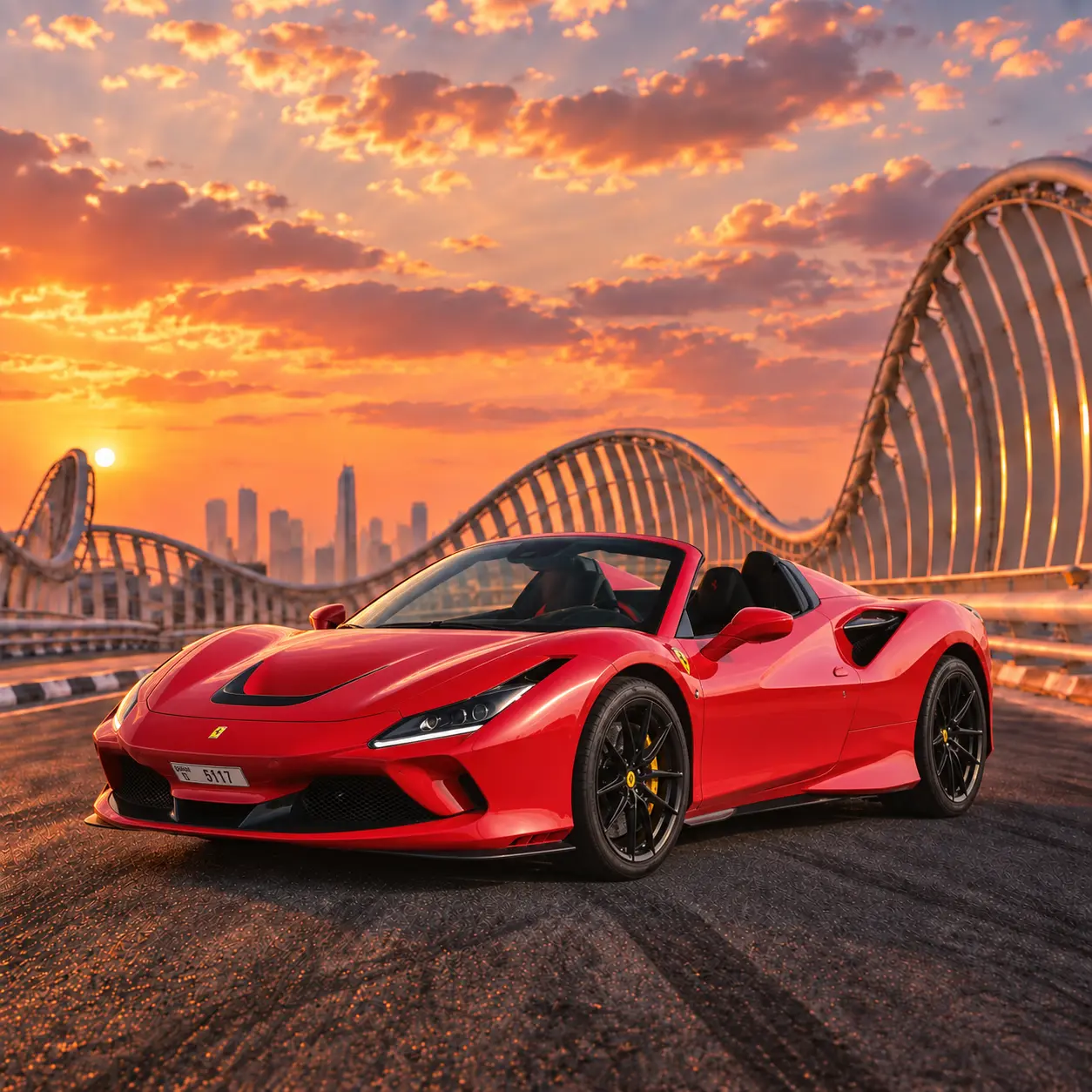 Ferrari F8 Spider Novitec Red Rental in Dubai