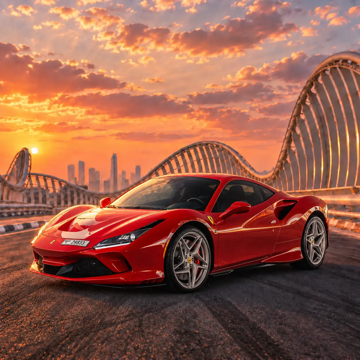 Ferrari F8 Tributo Red Rental in Dubai