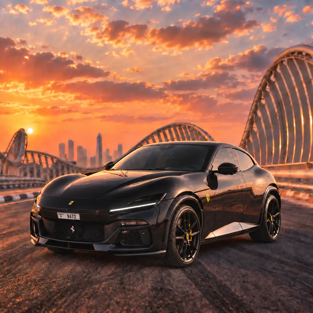 Ferrari Purosangue Novitec Black Rental in Dubai