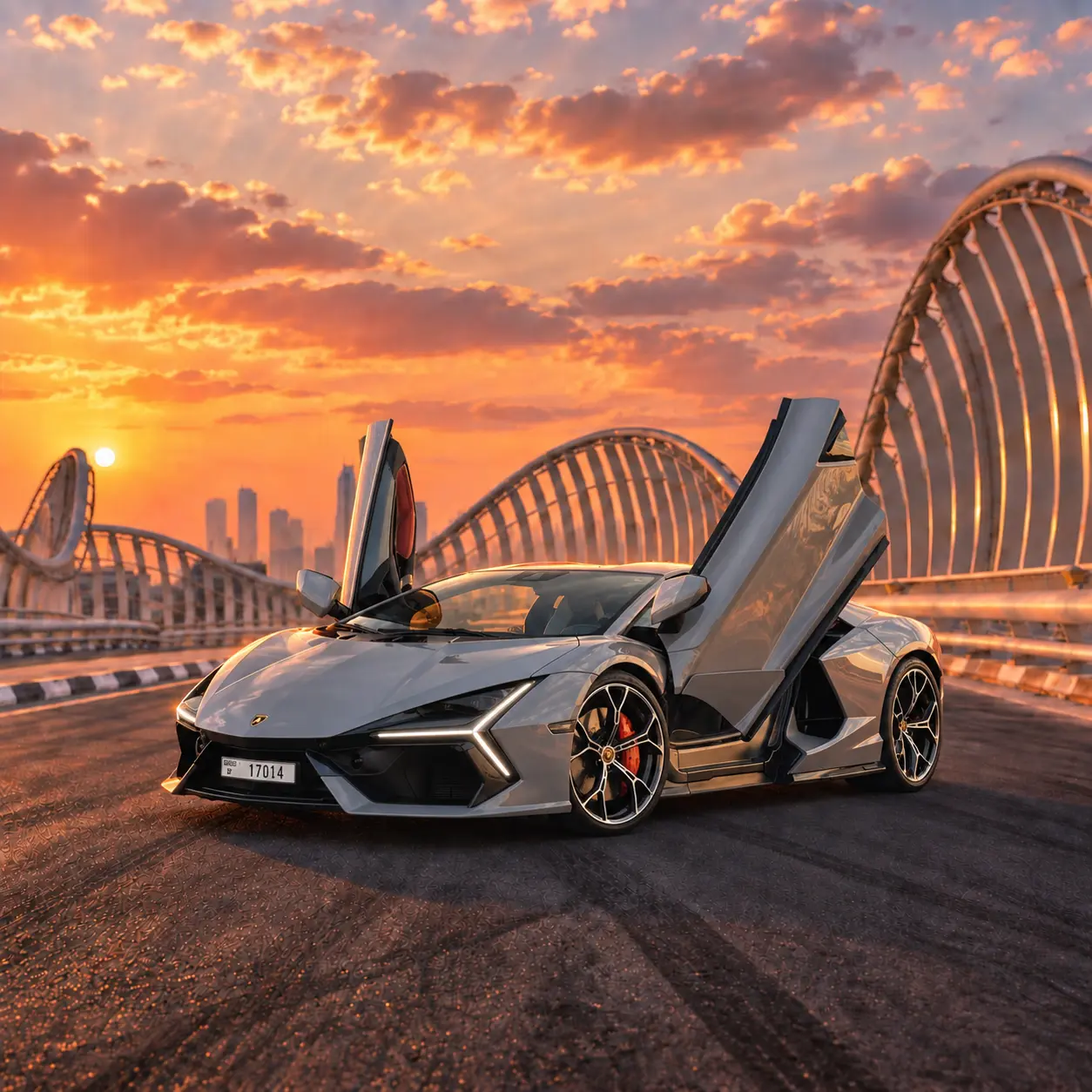 Lamborghini Revuelto Grey rental in Dubai