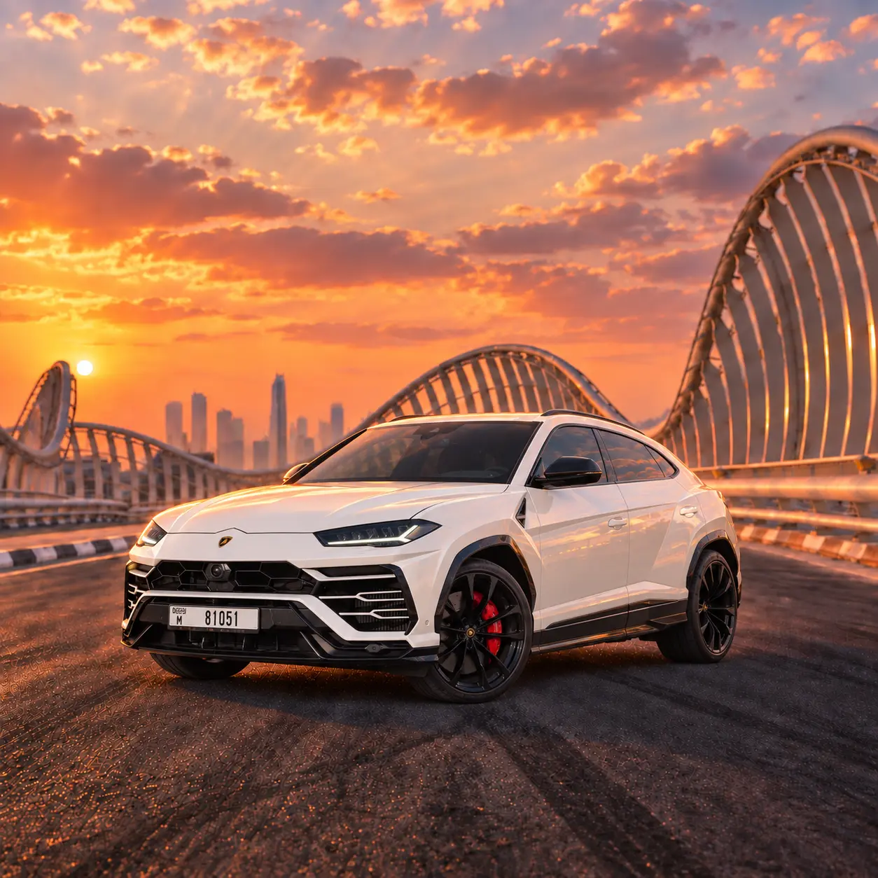 Lamborghini Urus White rental in Dubai