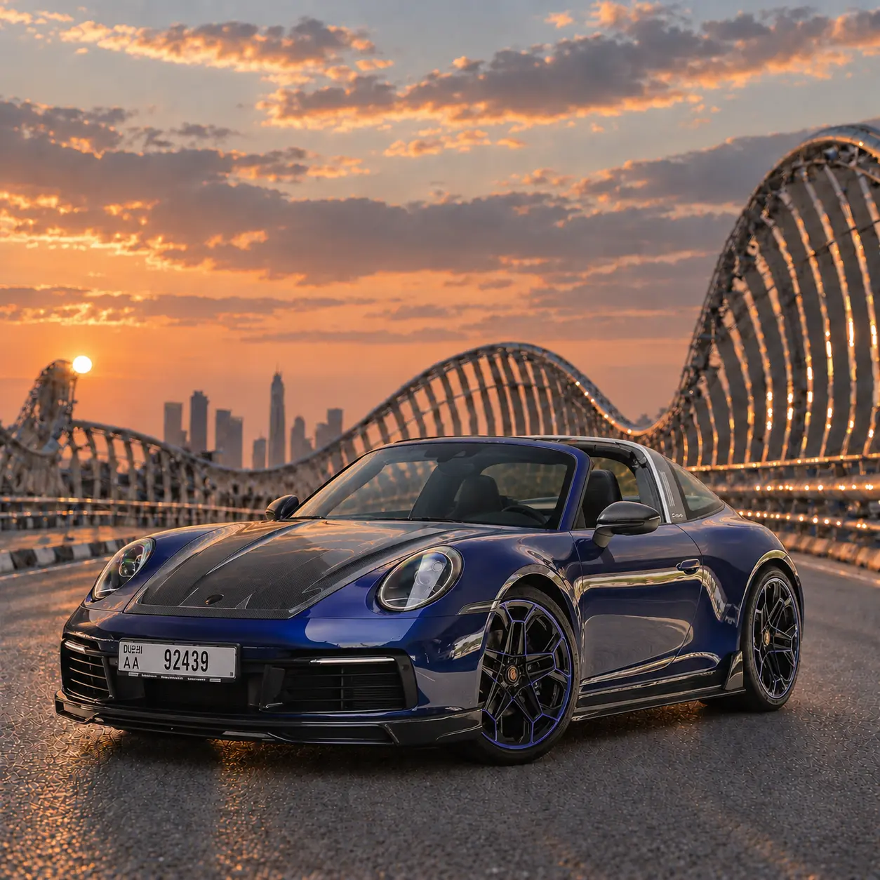 Rent Porsche 911 Targa TechArt in Dubai