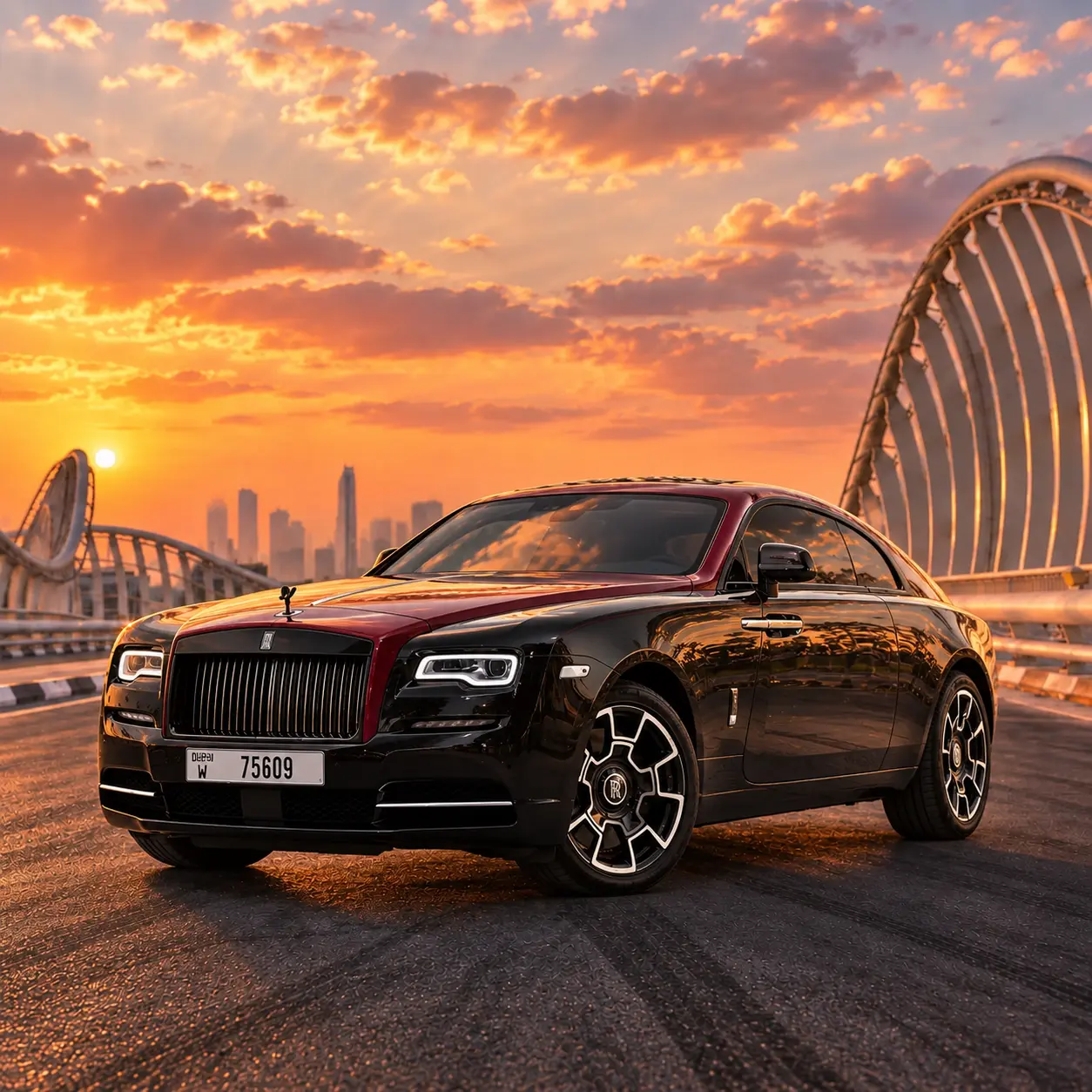 Rolls Royce Wraith Black Badge rental in Dubai