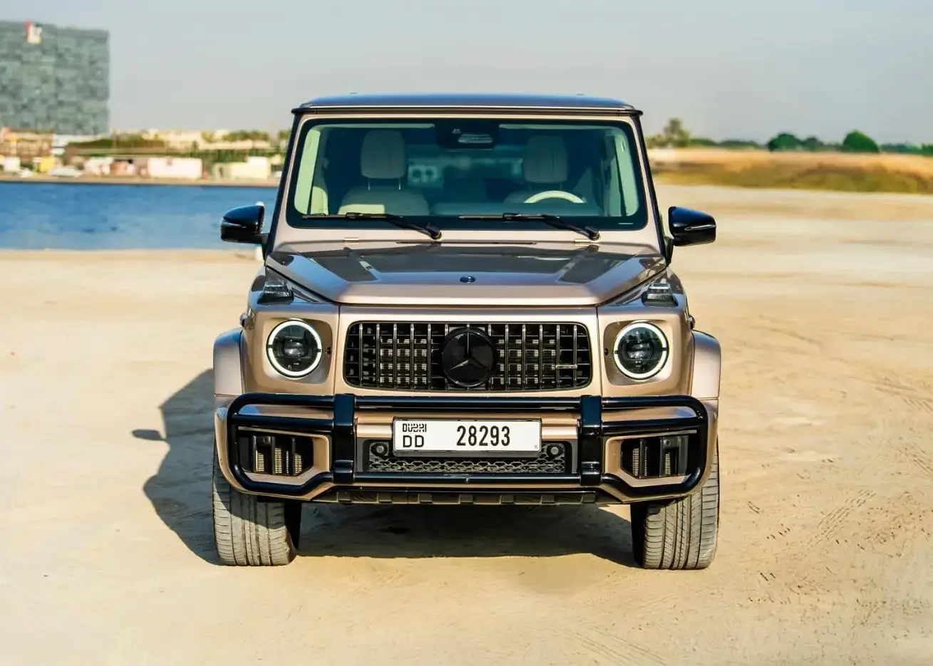 Beige Mercedes G63 Rental Dubai