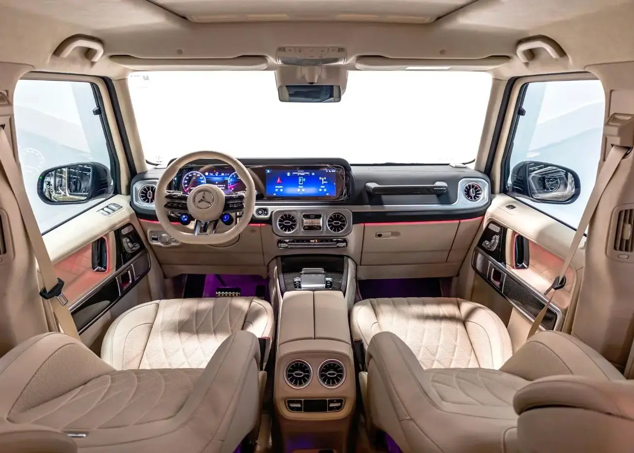 Beige Mercedes G63 Rental Dubai