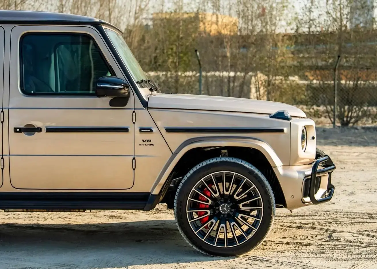 Beige Mercedes G63 Rental Dubai