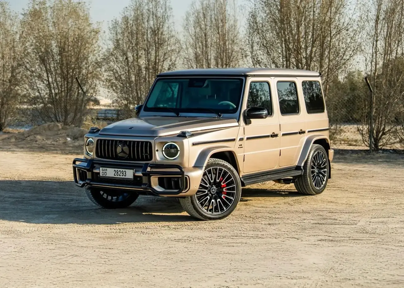 Beige Mercedes G63 Rental Dubai