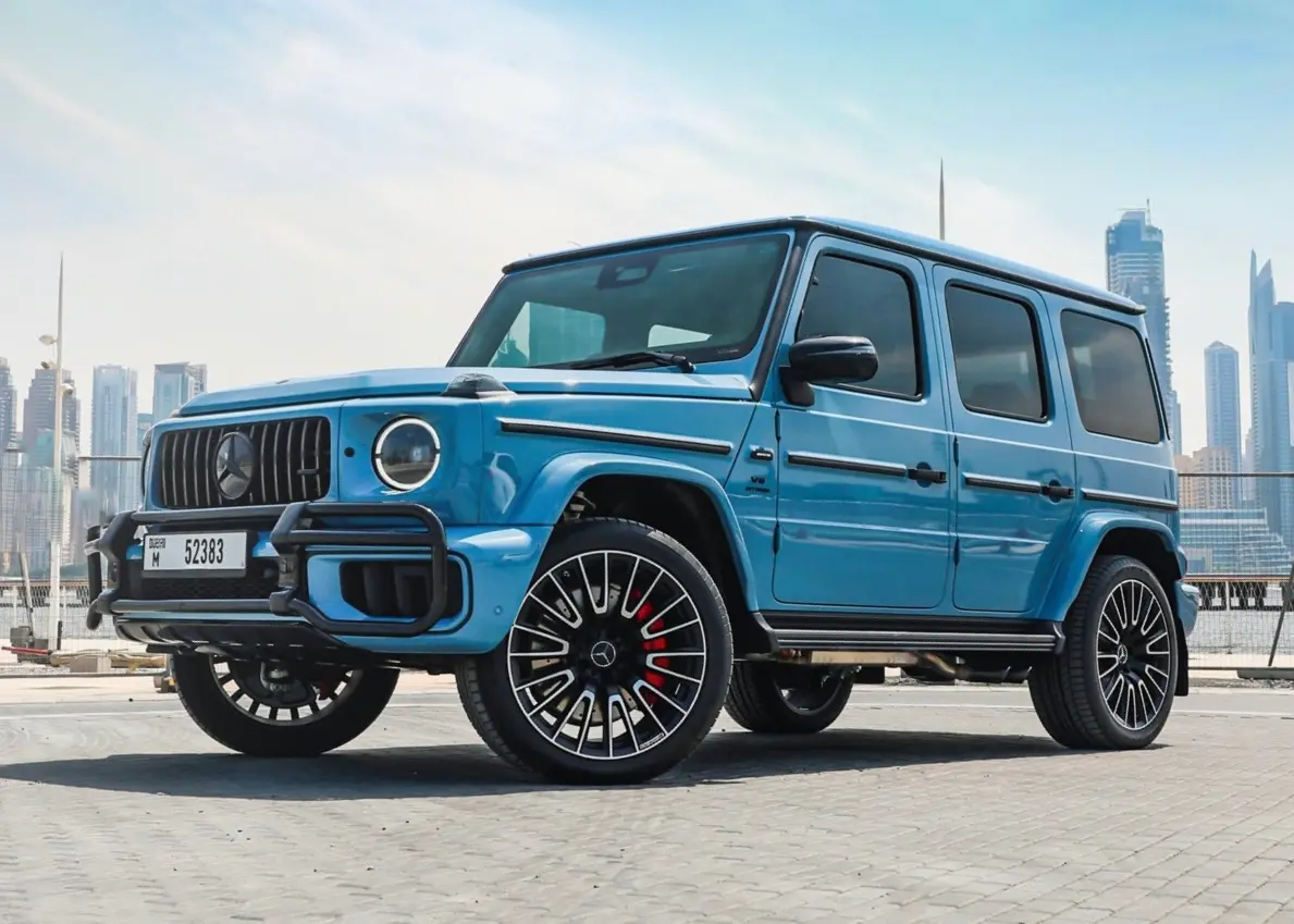 Blue Mercedes G63 Rental Dubai