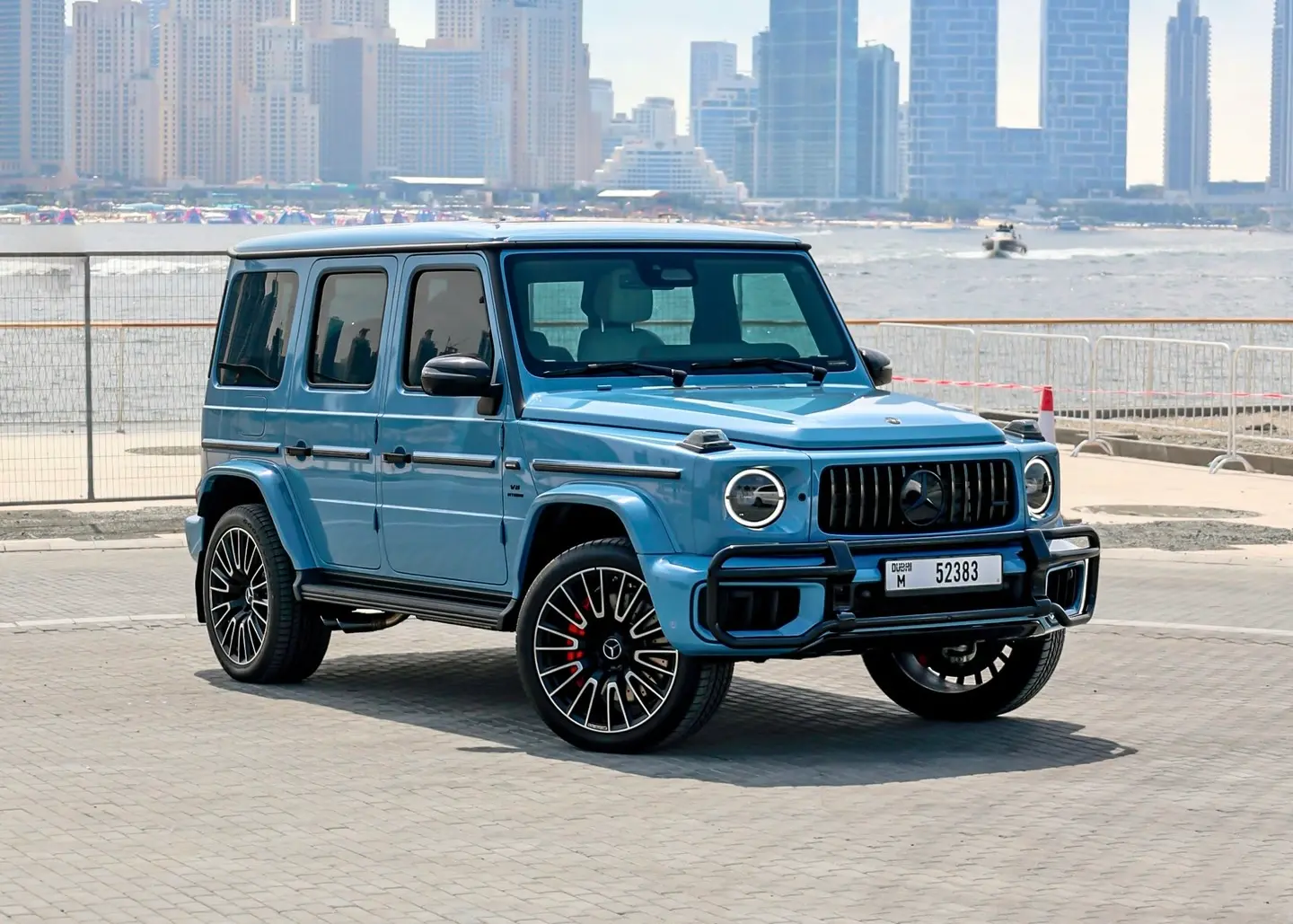 Blue Mercedes G63 Rental Dubai