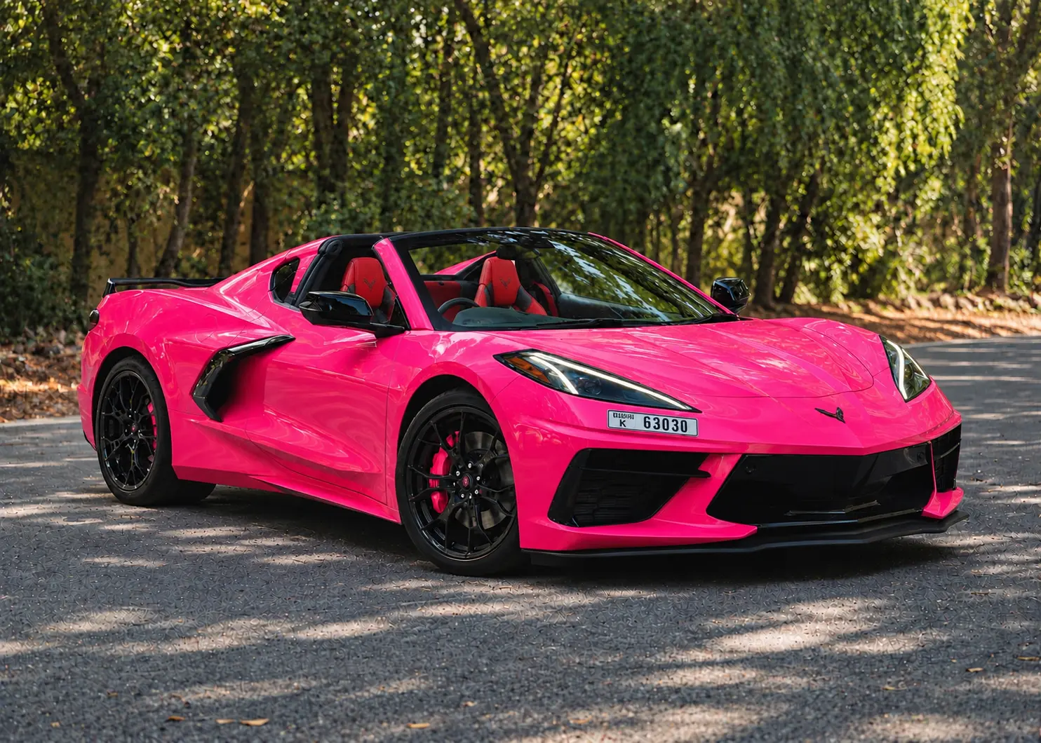Pink Corvette C8 Rental Dubai