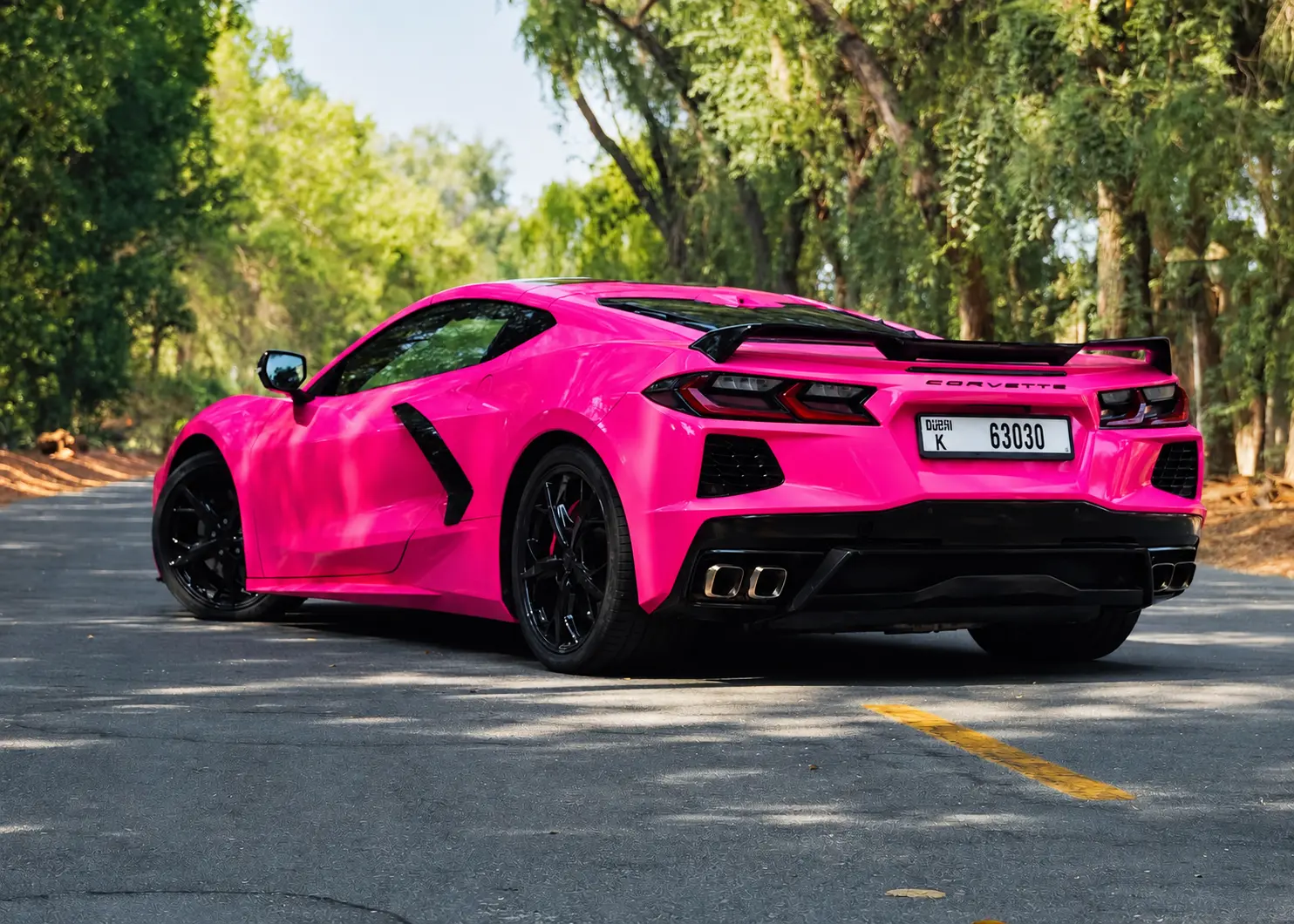 Pink Corvette C8 Rental Dubai