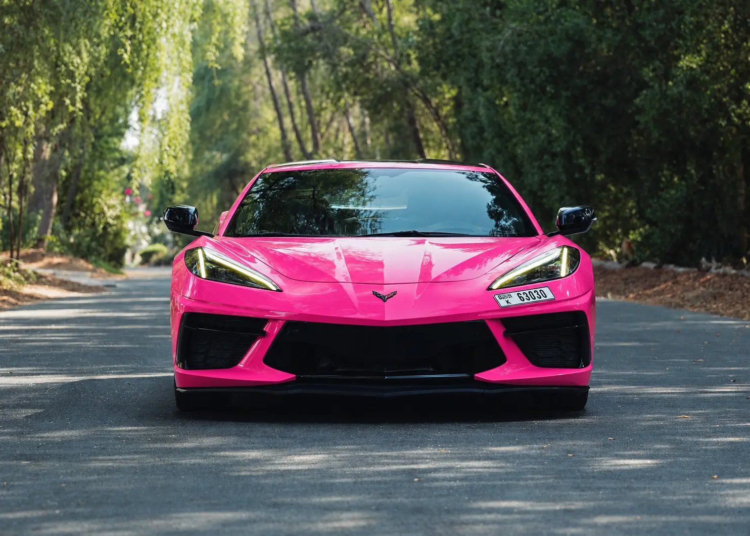 Pink Corvette C8 Rental Dubai