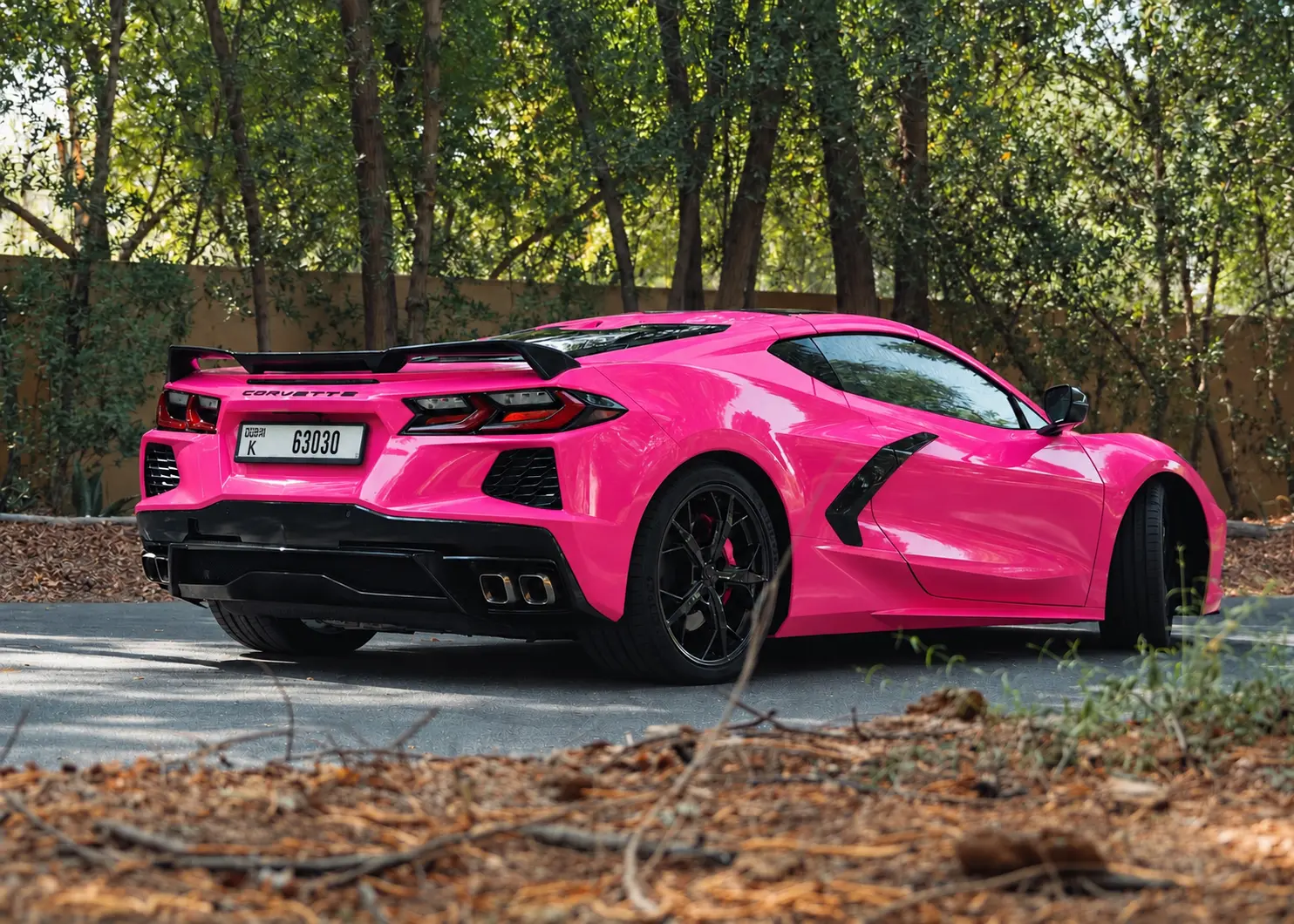 Pink Corvette C8 Rental Dubai