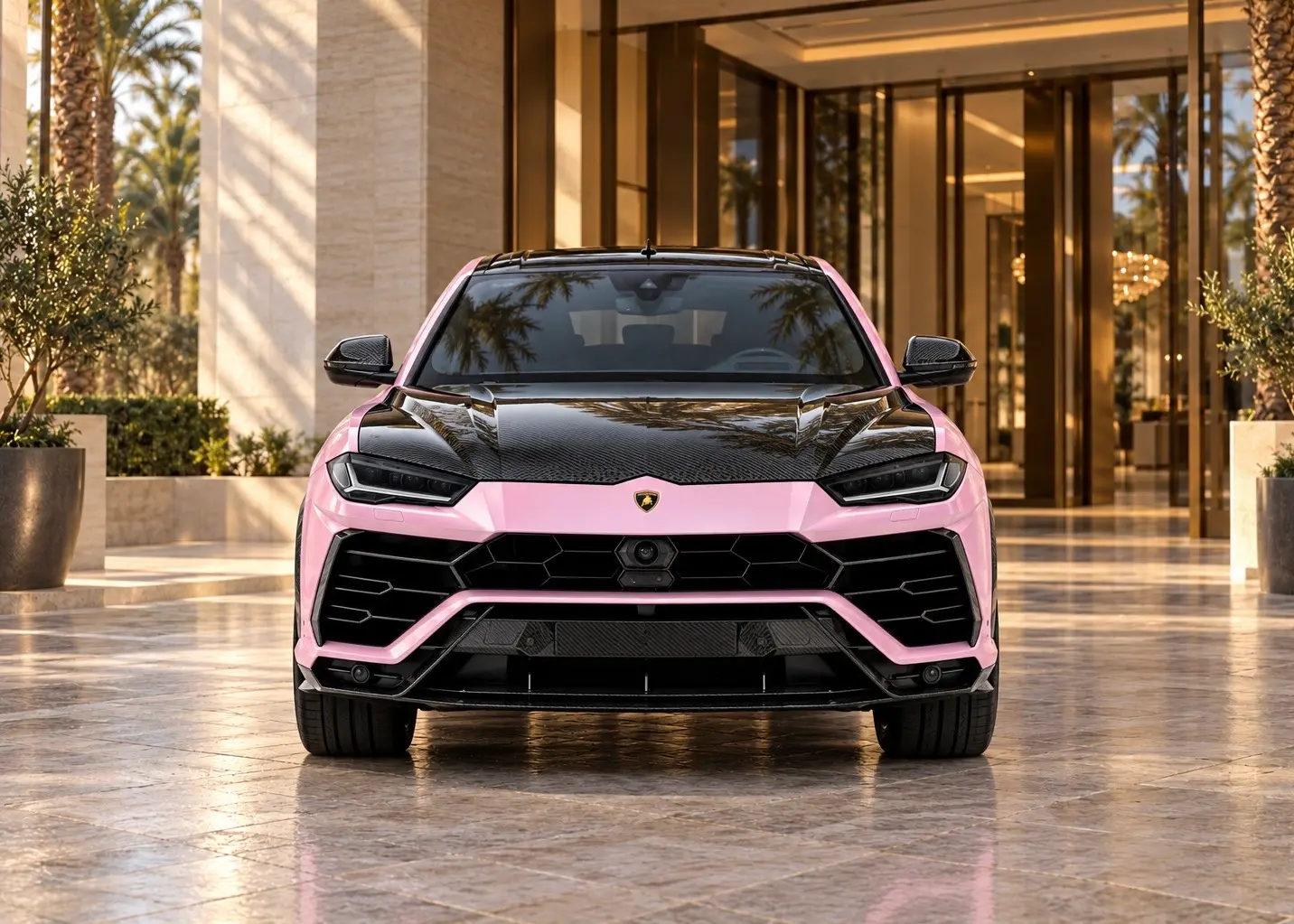 Pink Lamborghini Urus Rental Dubai