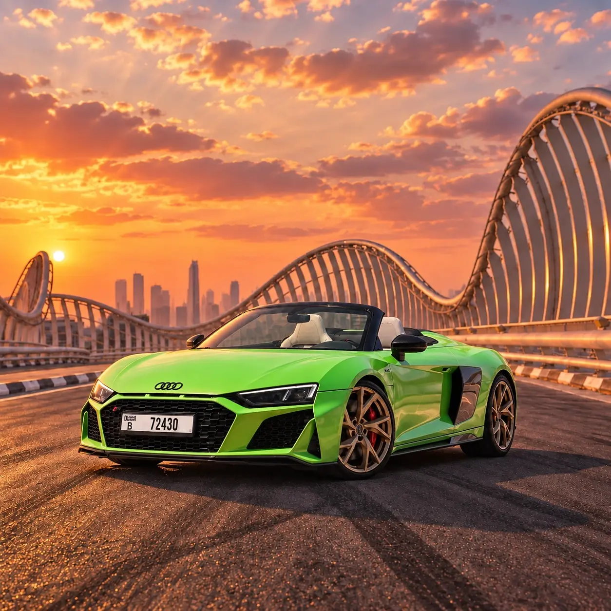 Audi R8 Spyder rental in Dubai