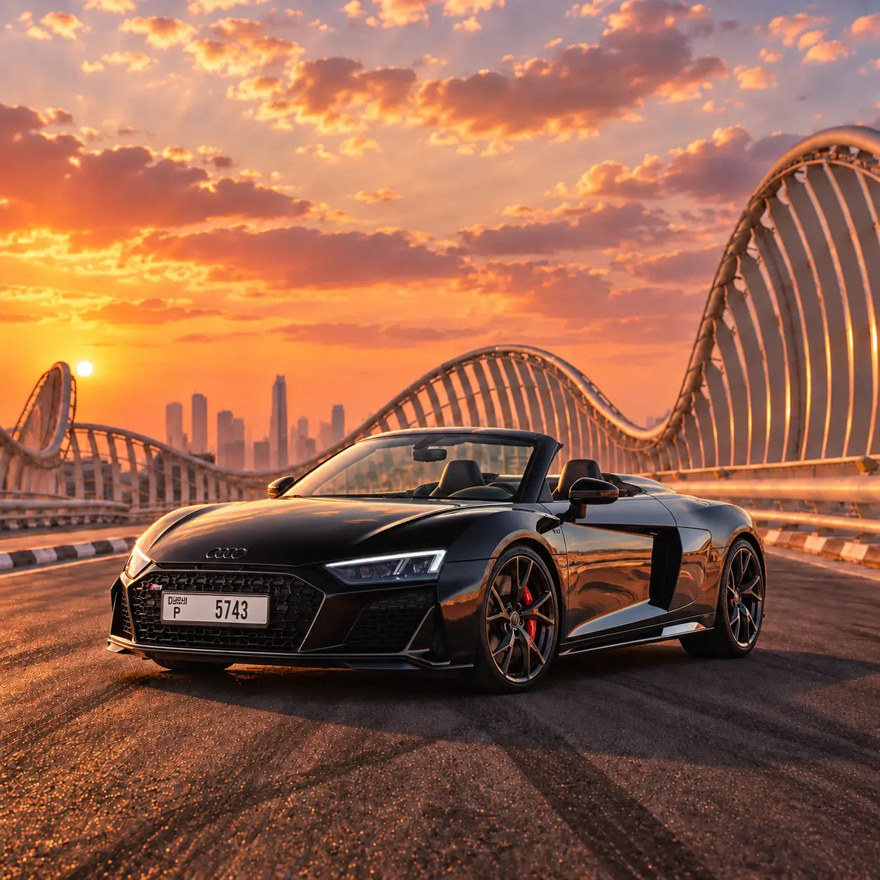 Audi R8 Spyder rental in Dubai