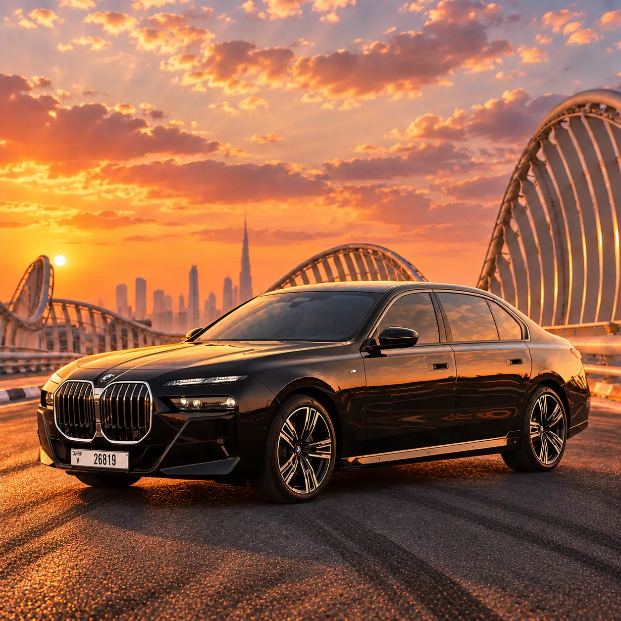 BMW 740i rental in Dubai