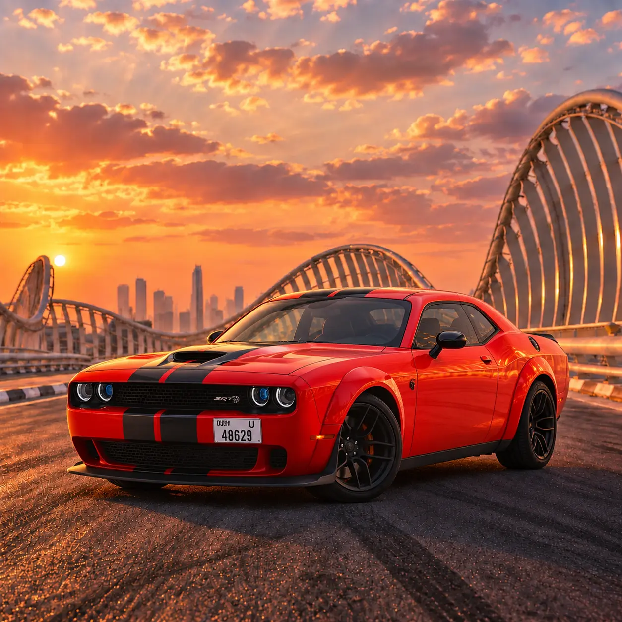 Dodge Challenger Hellcat rental in Dubai