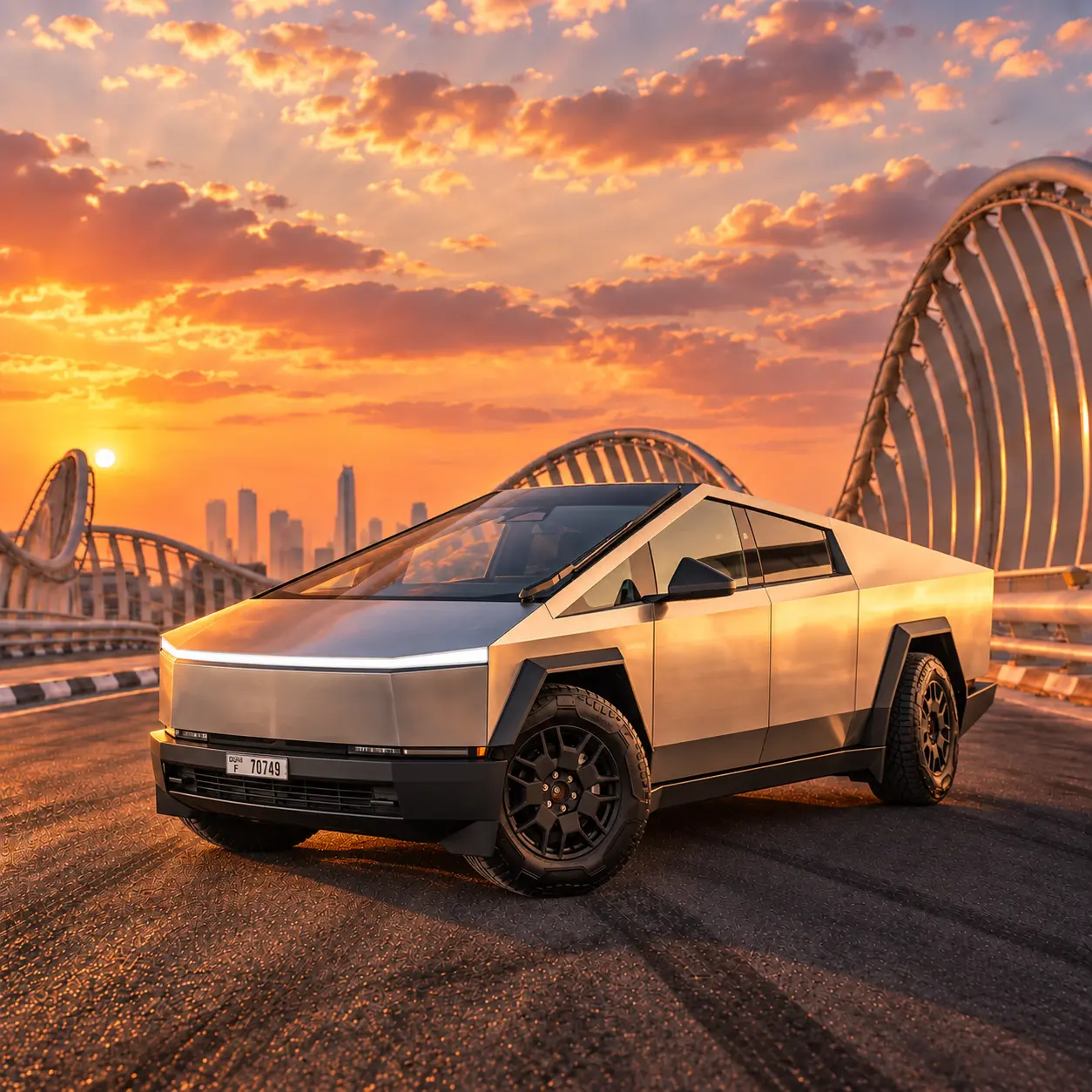 Tesla Cybertruck rental in Dubai