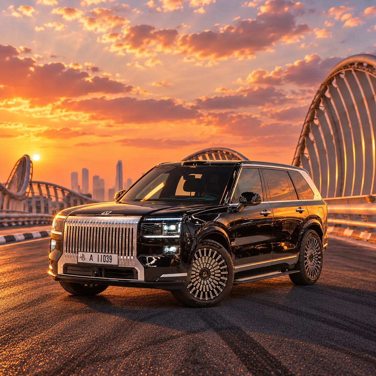 Black Zeekr 9X Max rental in Dubai