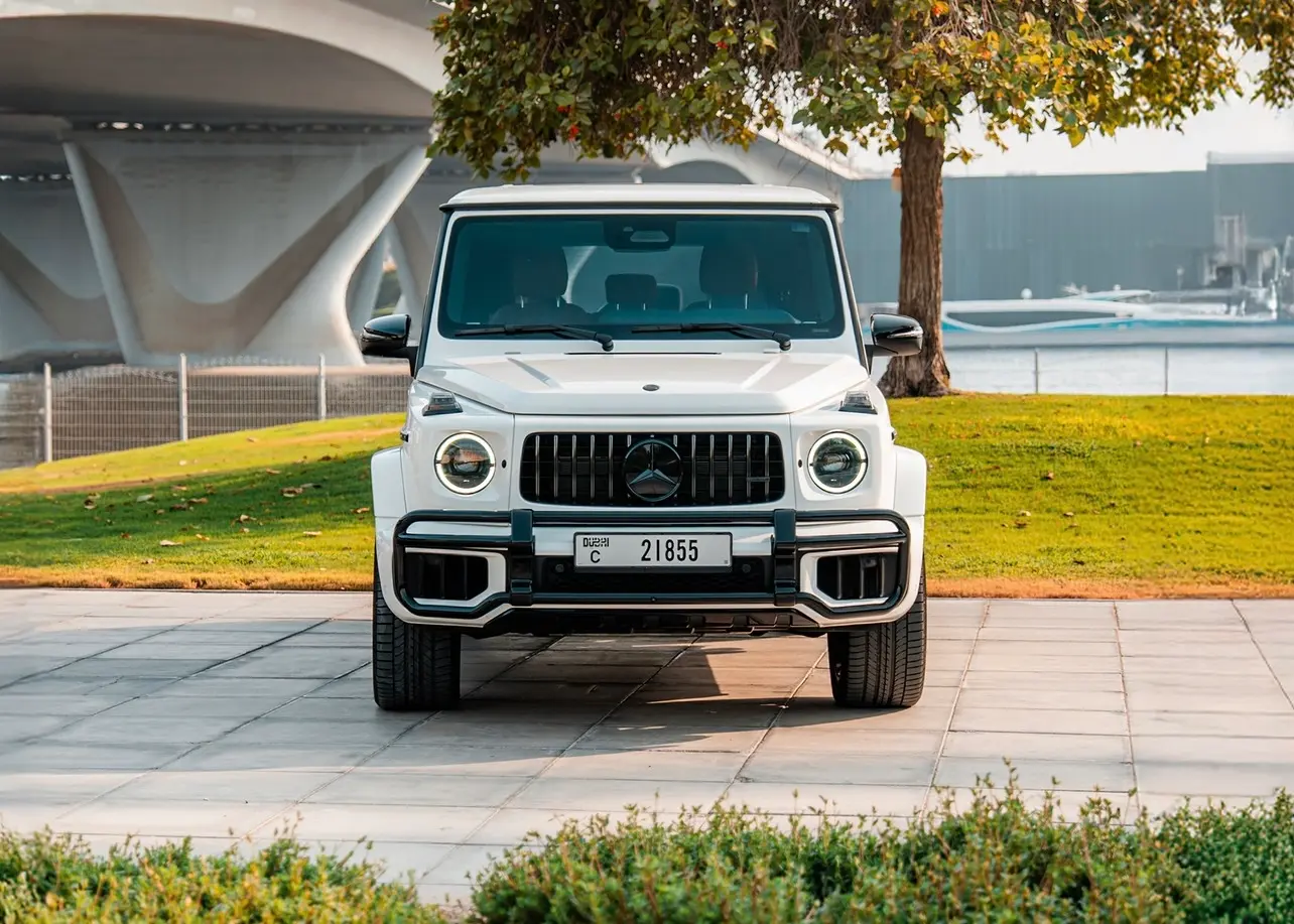 White Mercedes G Wagon Rental Dubai