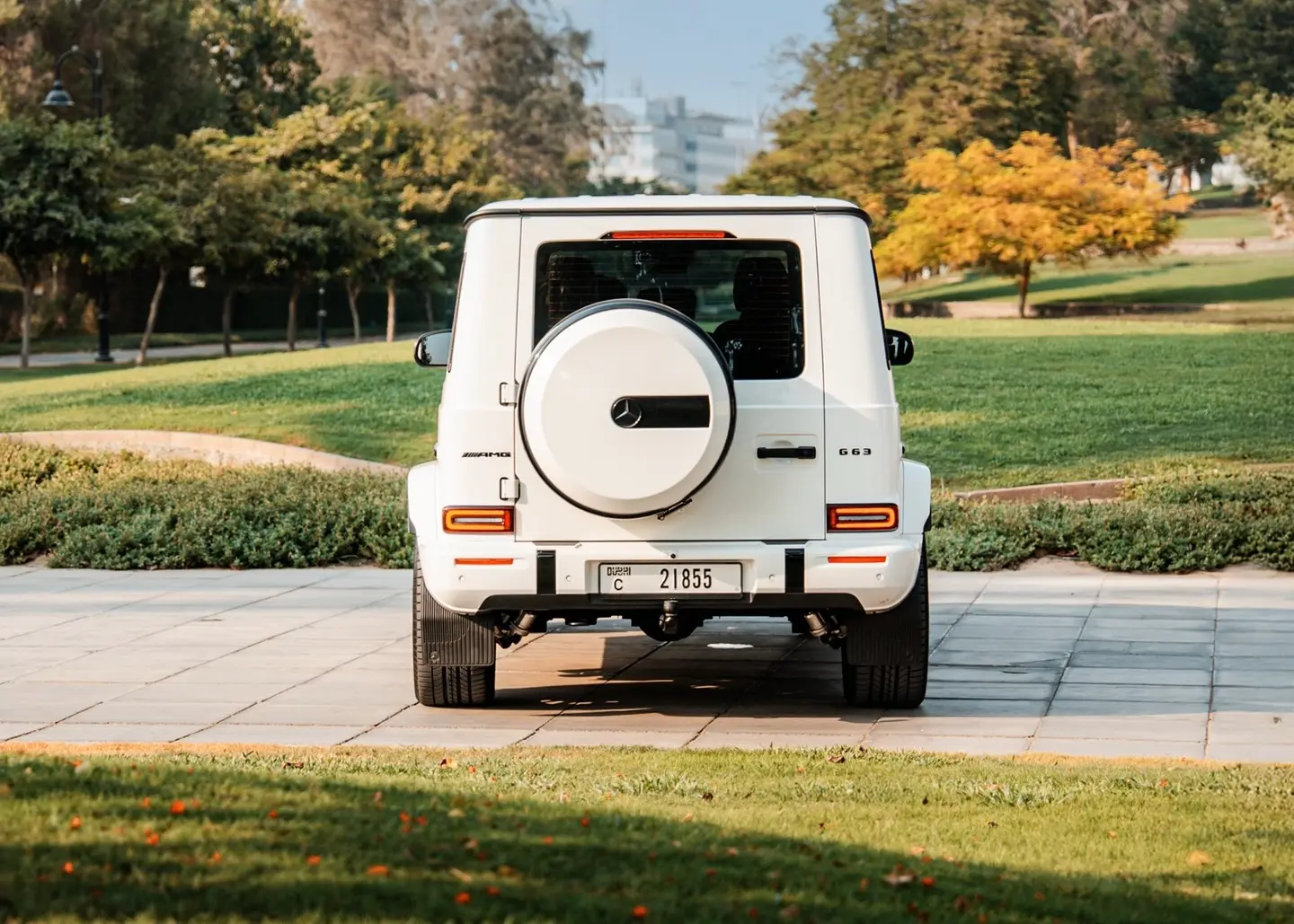 White Mercedes G Wagon Rental Dubai