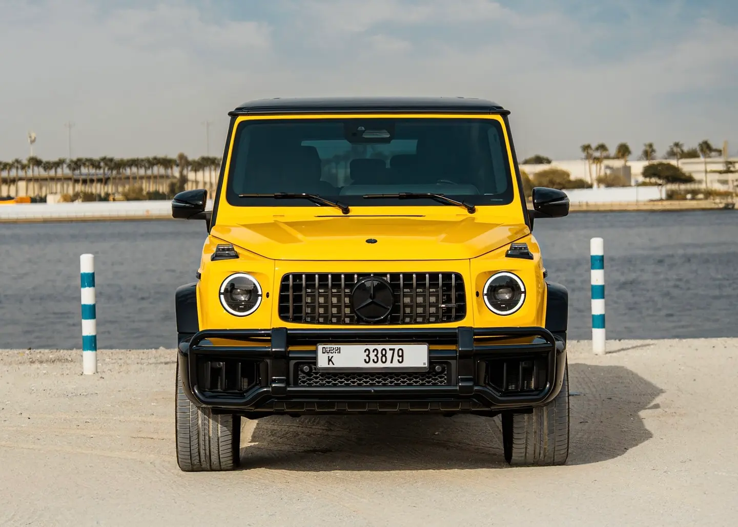 Yellow Mercedes G63 Rental Dubai