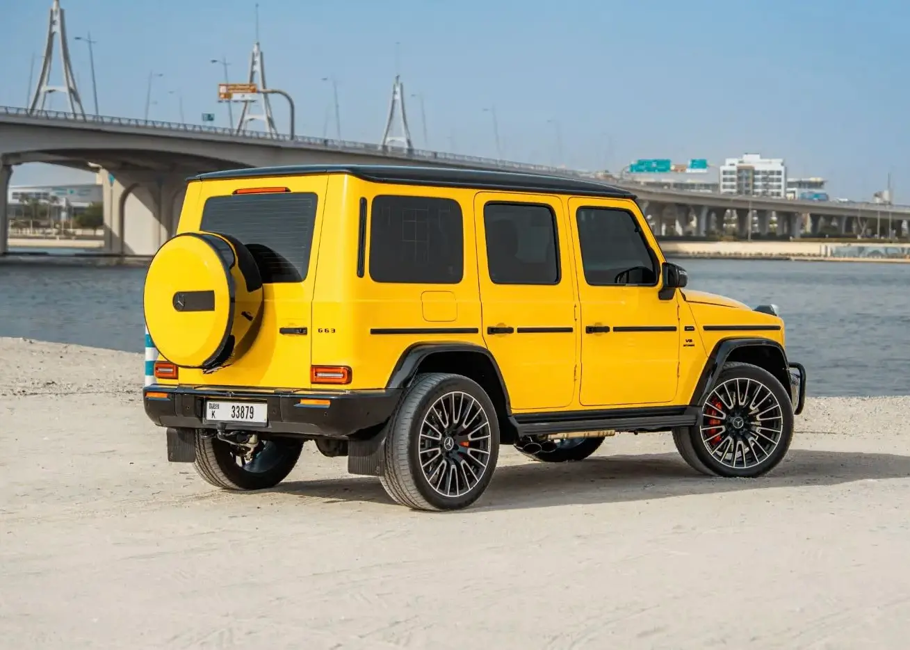 Yellow Mercedes G63 Rental Dubai