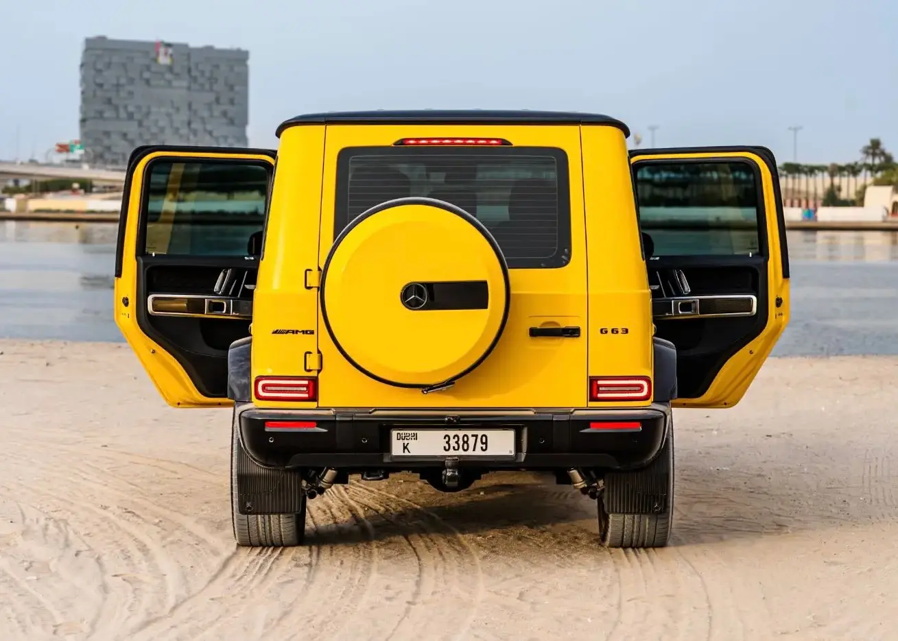Yellow Mercedes G63 Rental Dubai