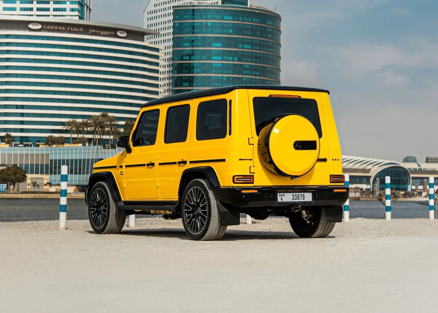 Yellow Mercedes G63 Rental Dubai
