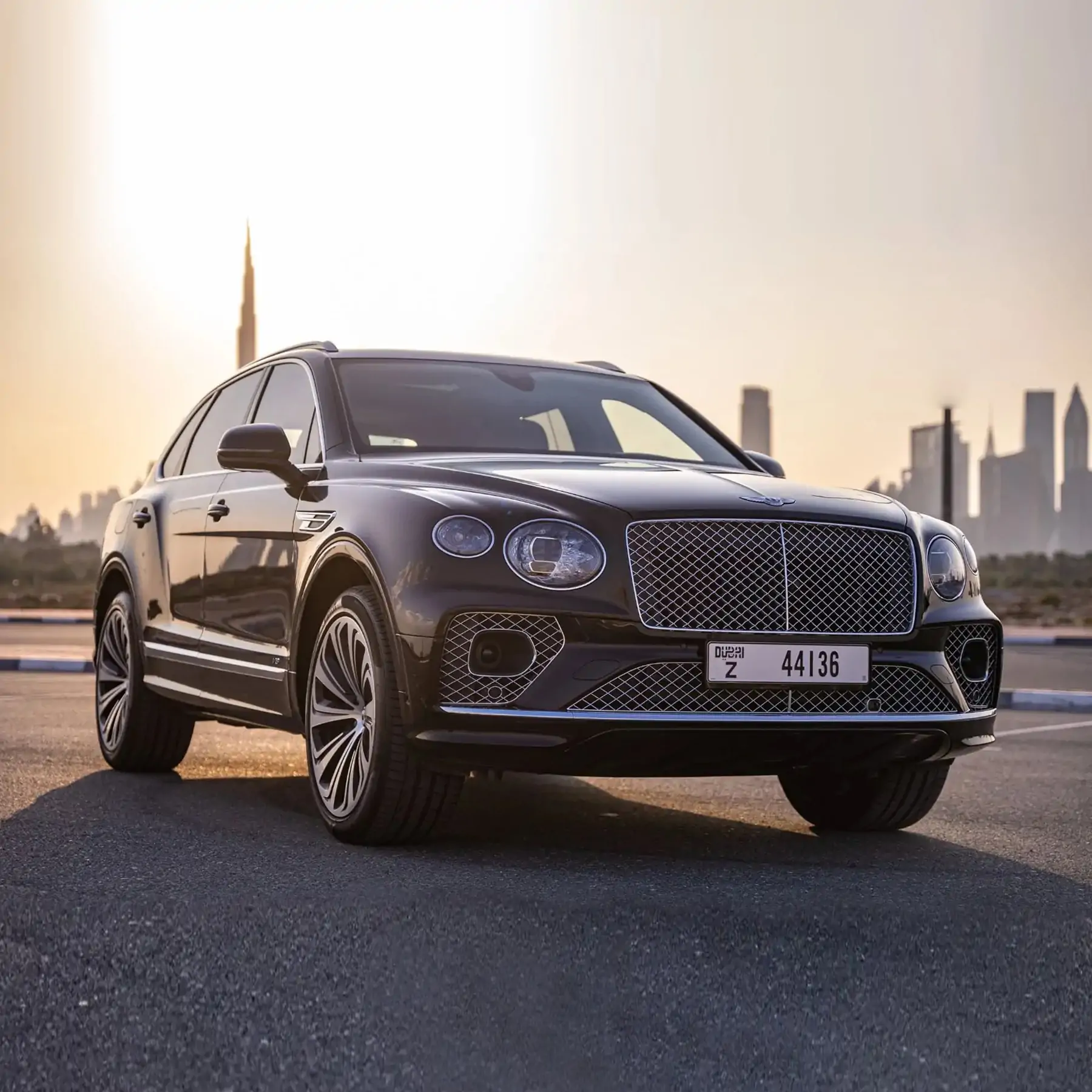 Brown Bentley Bentayga rental in Dubai