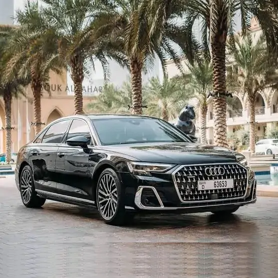 Black Audi A8 rental in Dubai